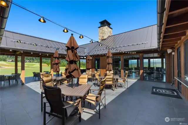 Just one of the many outdoor eating areas.  Also the regulation Bocce ball court is coming back soon!