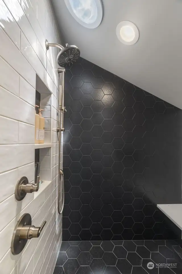 Beautiful shower with solutube.