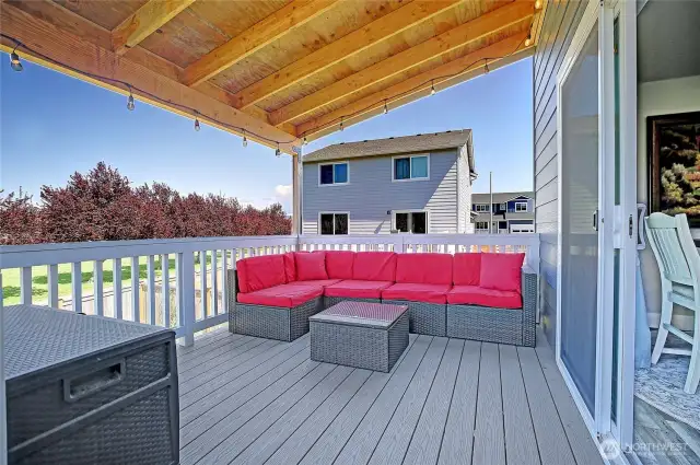 Step out to your outdoor living space, plenty of room for furniture, BBQ's, etc.