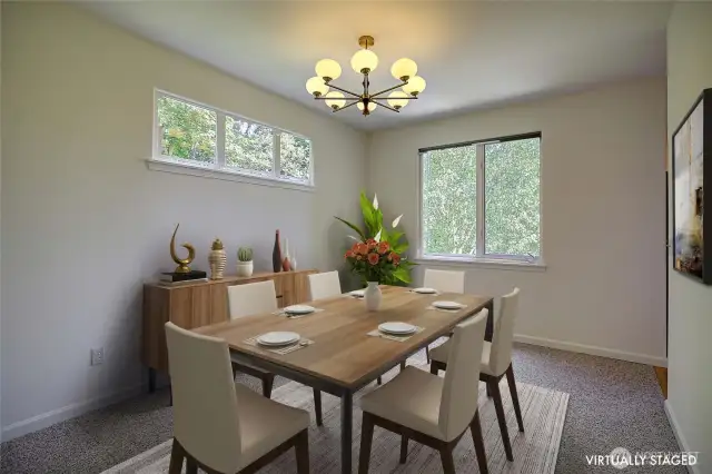 Virtually Staged Dining Room