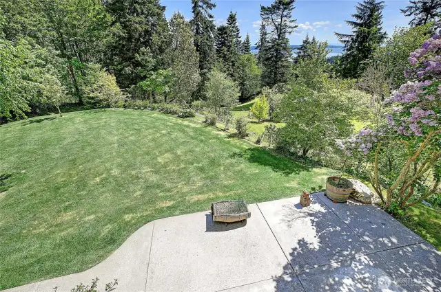 Rolling Acreage, Gardens, Back Patio and a View