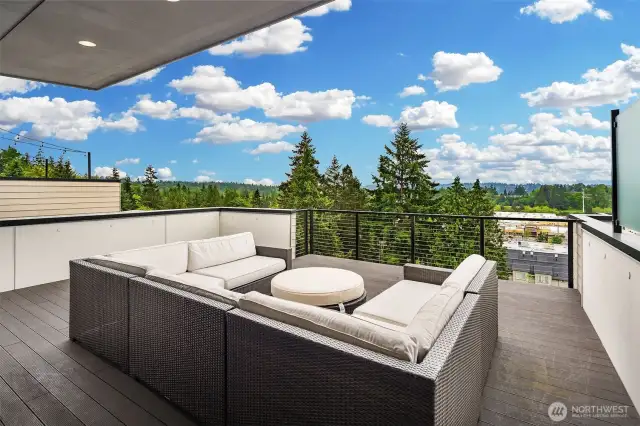 Beautiful roof top deck and view