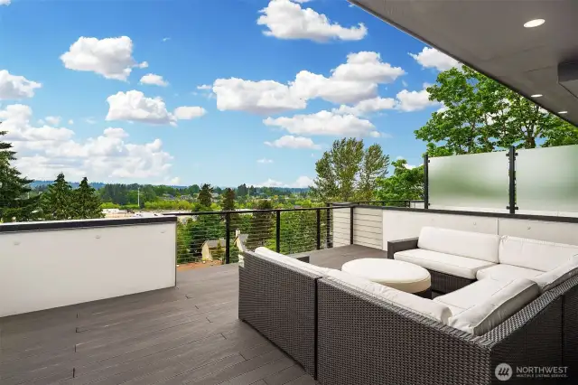 Beautiful roof top deck and view