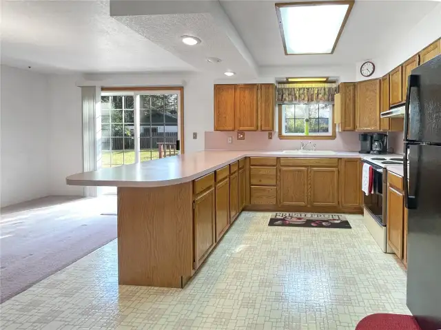 front of kitchen