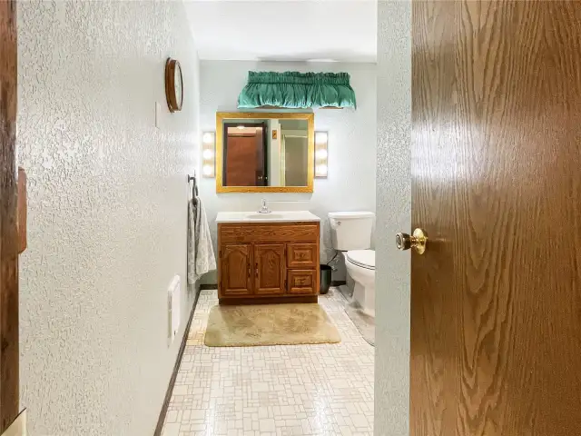 3/4 bath with shower.