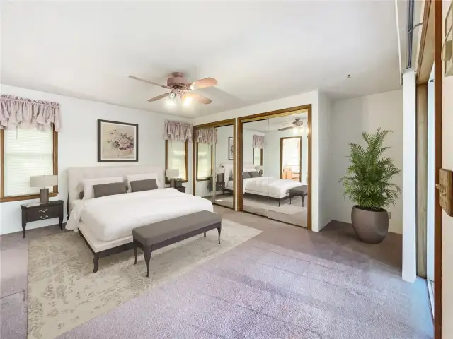 Virtually staged Primary Bedroom Full -Mirror closed doors