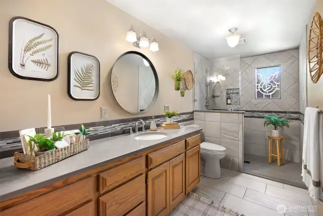 Remodeled downstairs bathroom!