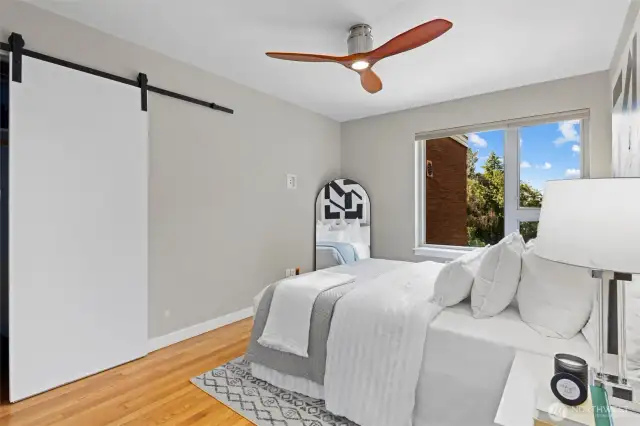 Bedroom - great for an office, second bedroom or guest room. Ceiling fans installed in every room. SW windows