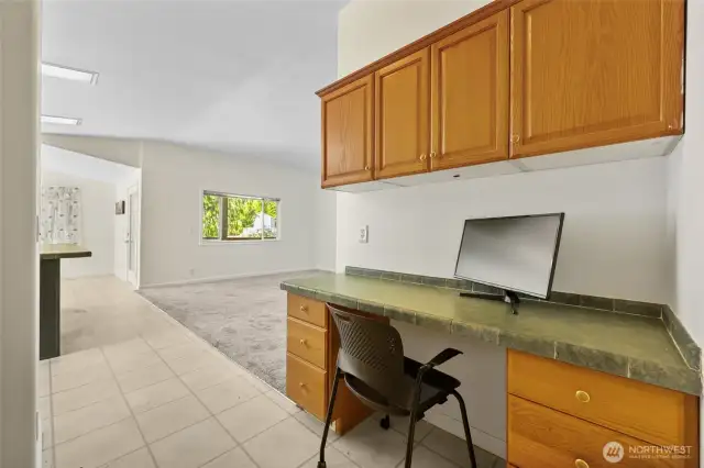 Built in home office center