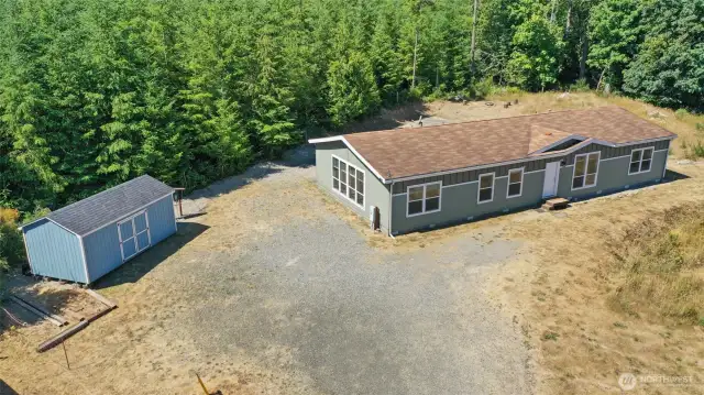 ADU with storage shed