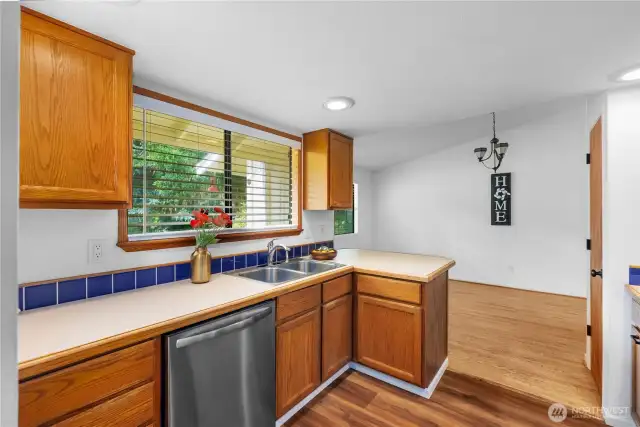 Sink to look out towards the front and your walkway.