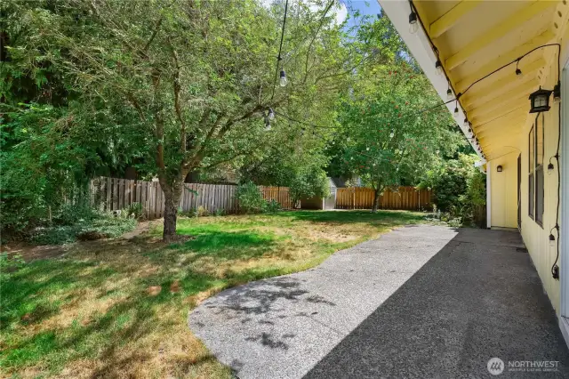 Back patio ready for your entertaining and enjoyment.