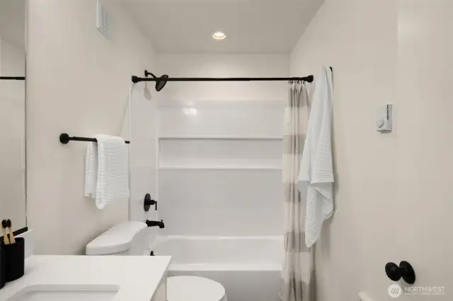 Full bath in the lower level.