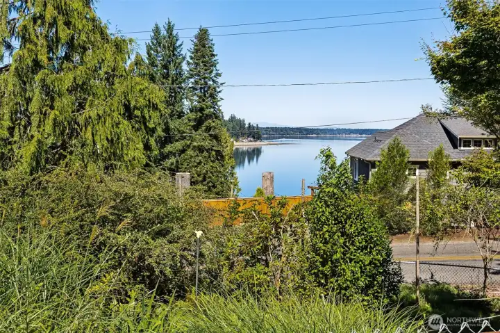 The above the street terraced gardens offer a future space for view development, a raised platform sundeck off the small deck on the front of the house, for example, could add more outdoor view options.