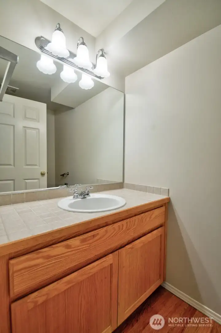 Hall powder room on main floor