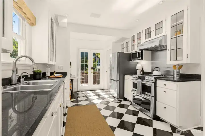 Easy access to the deck and patio from the kitchen