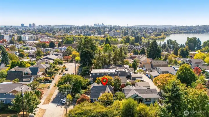 Illustrates the proximity to  Green Lake
