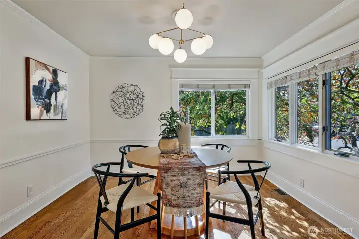 If a formal dining room is not a necessity, this would make a great office.