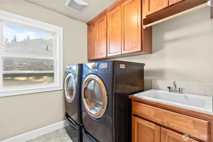 spacious laundry room