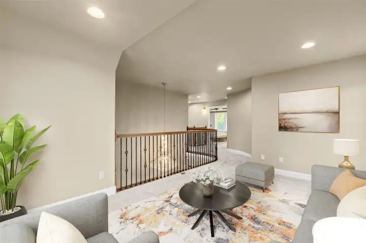 Cozy loft is the perfect nook for multiple use options