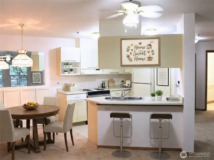 Kitchen virtually staged