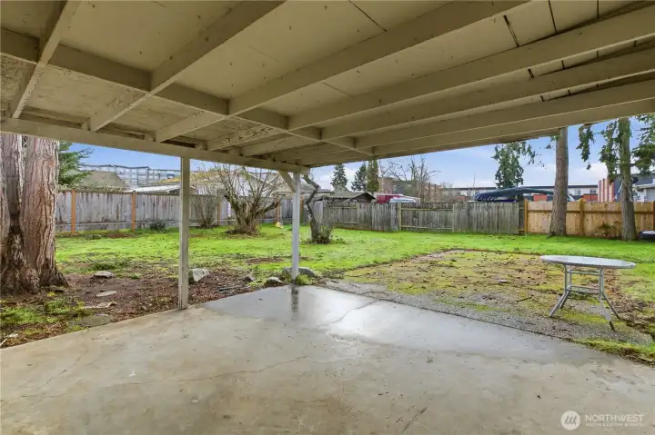 Covered porch ideal for morning coffee or evening relaxation.
