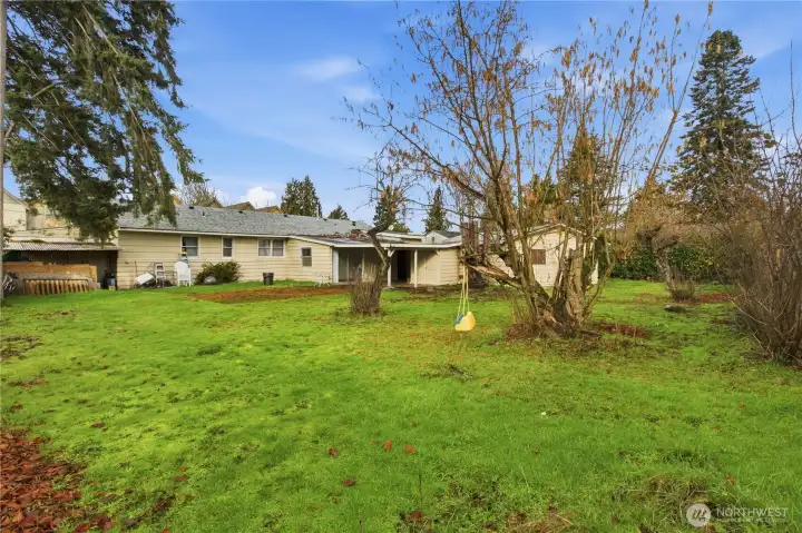 Functional outdoor space with room for improvements.