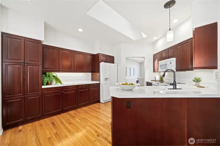 The kitchen is truly a chef’s delight.