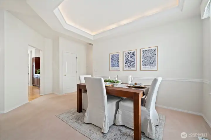 The kitchen is just through the door on the left.