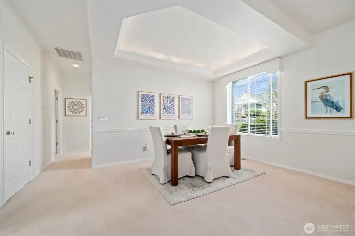 The bedrooms are down the hallway on the left.