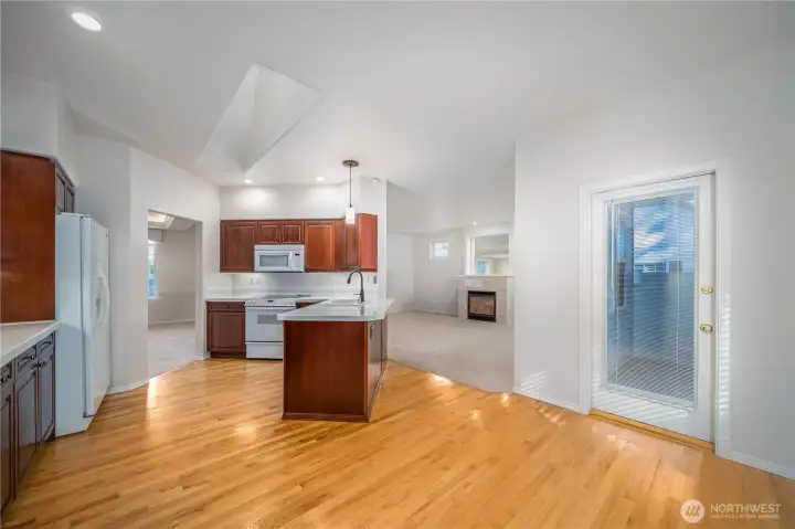 Just through the door is a delightful enclosed patio — perfect for morning coffee or al fresco dining.