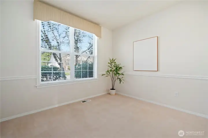 Another view of the den/office and its large window.