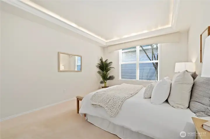 Note the tray ceiling which provides a calming ambiance.