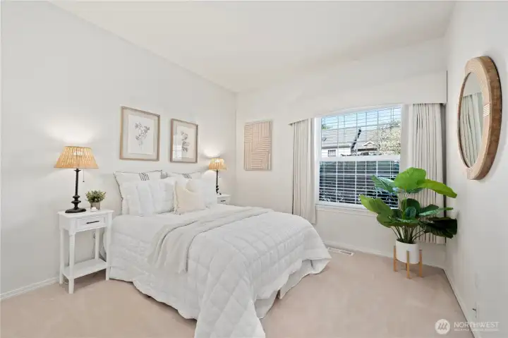 Guests will appreciate this extra-spacious   secondary bedroom