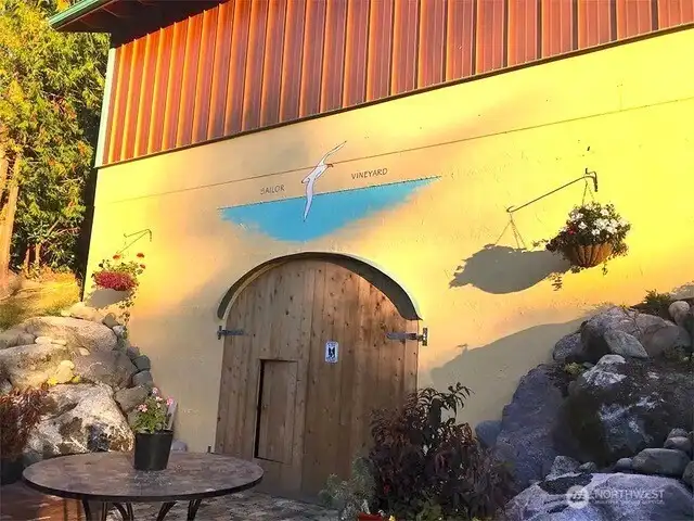 Lower view of Sailor Vineyard gravity winery