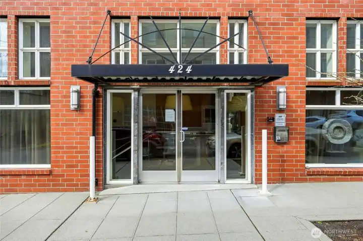 Main entrance into the secured building.