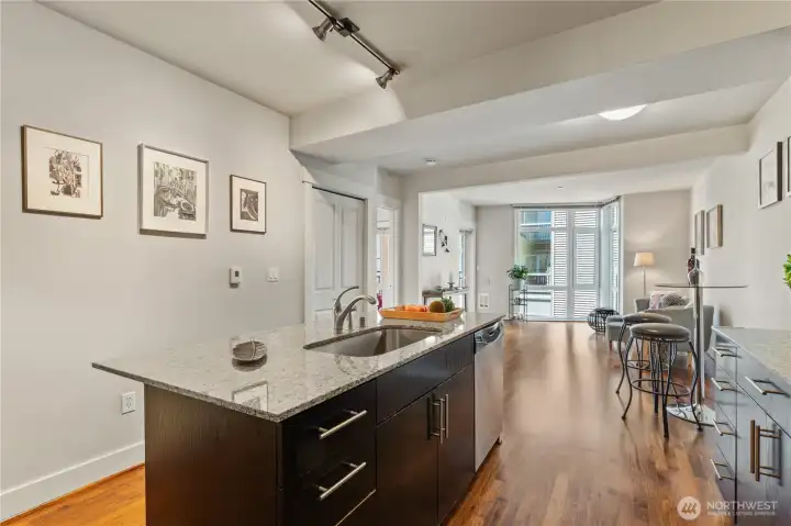 Spacious Kitchen Island