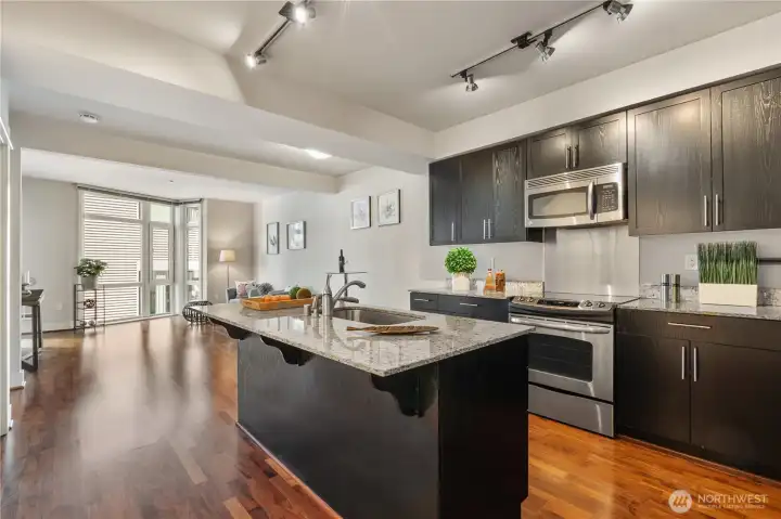 Modern Kitchen with Granite Counters