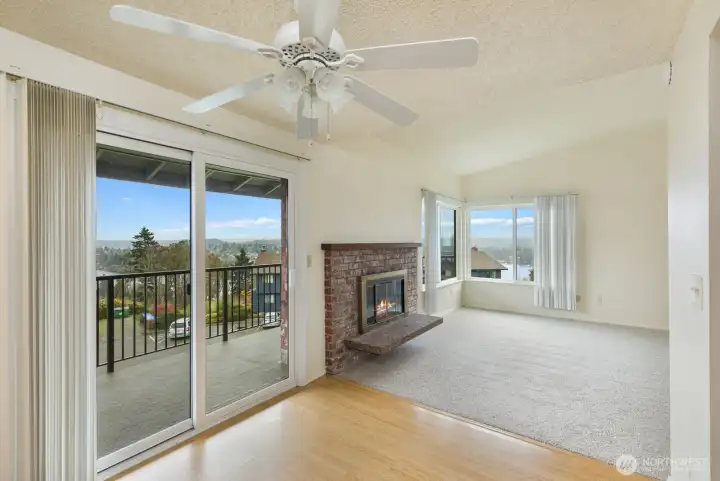 Dining room looking into living room