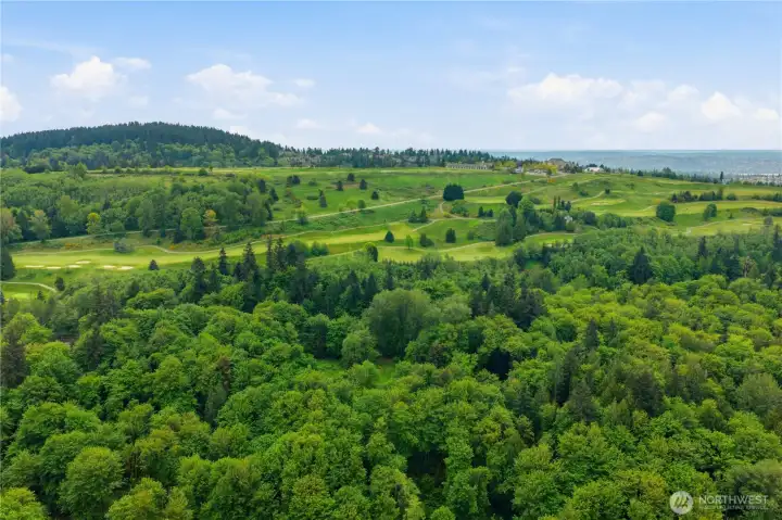Drone view of Newcastle Golf Course