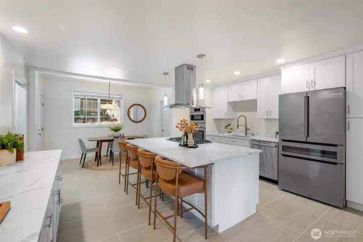 Newly renovated chef's kitchen.