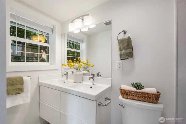 First floor primary suite bathroom.