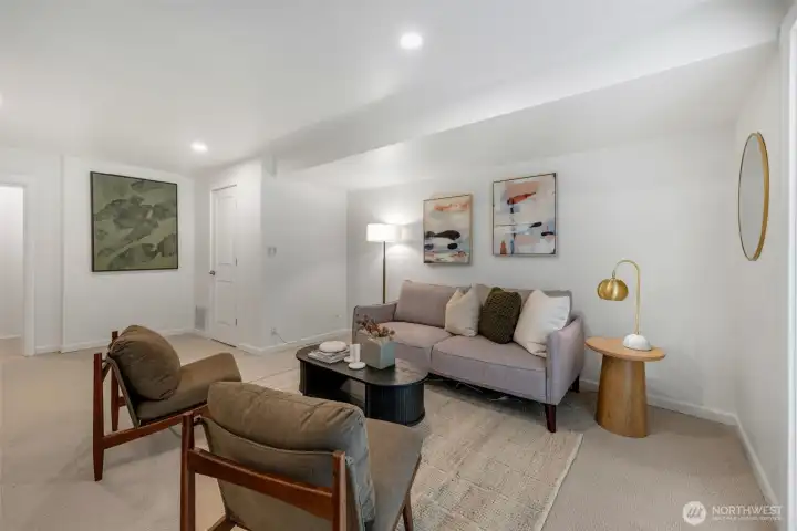 Lower level living area- connected to the house and also has a separate entrance.