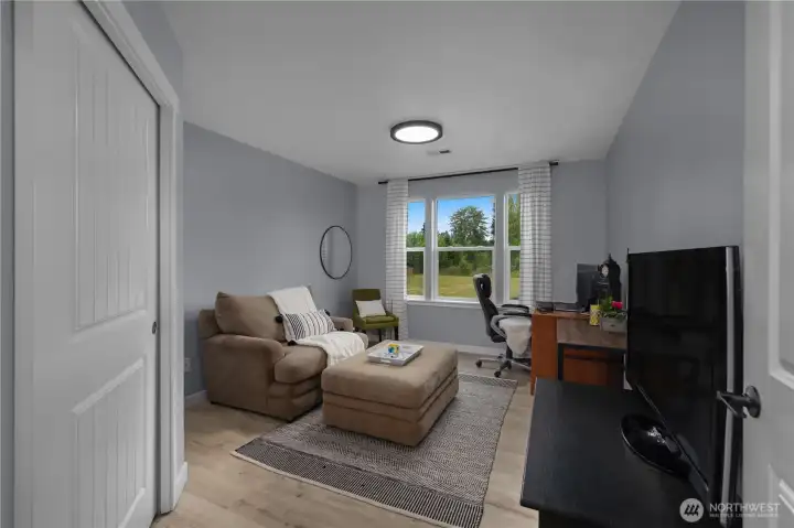 Bedroom 3, currently used as an office.