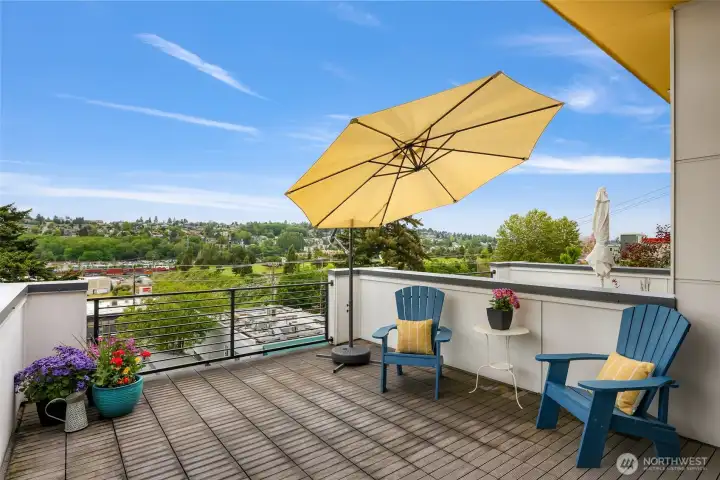 Private rooftop deck