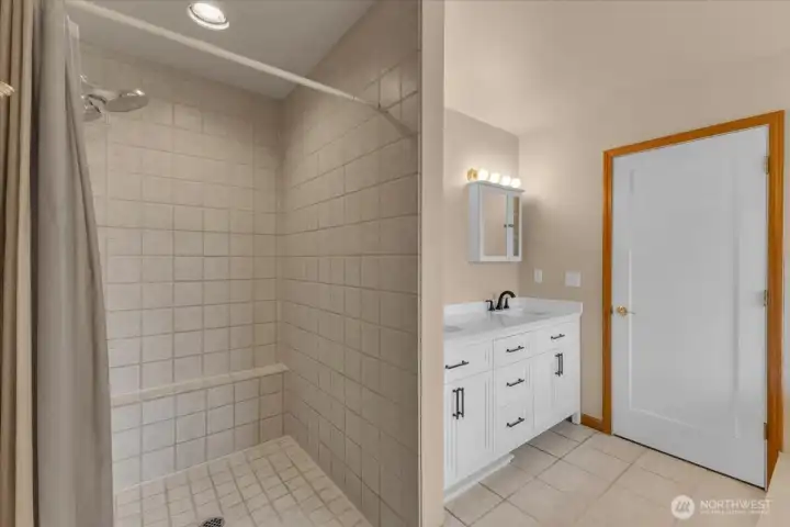 Shower area in Top floor primary bedroom
