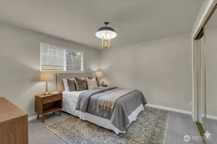 Lower level bedroom ( Virtually staged )