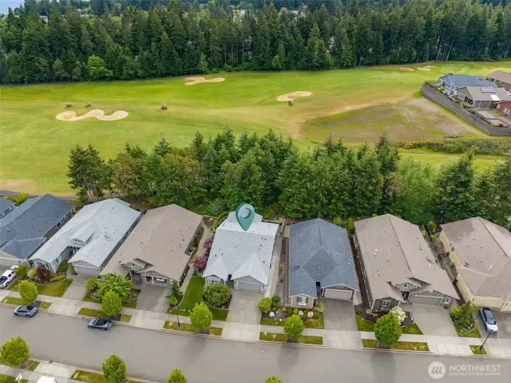 Aerial View of the 17th green on the Links golf course