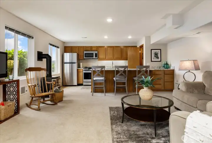 Imagine how you will use this space....caregiver suite, shared living space, rental income? The possibilities are endless. It's a complete package!