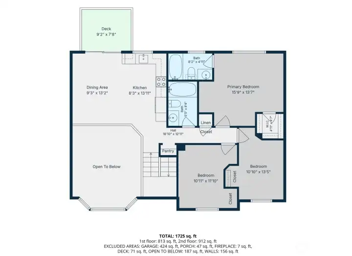 Upper floor plan Upper floor plan